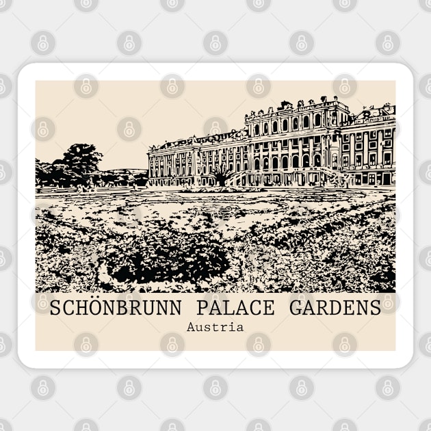 Schönbrunn Palace Gardens - Austria Magnet by Lakeric